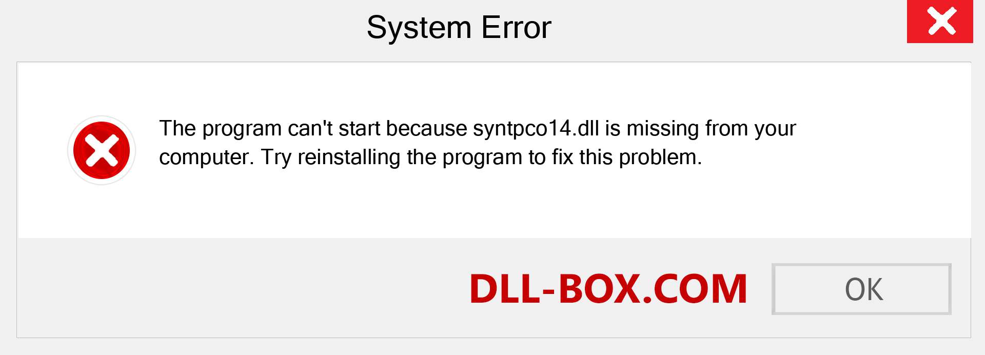  syntpco14.dll file is missing?. Download for Windows 7, 8, 10 - Fix  syntpco14 dll Missing Error on Windows, photos, images