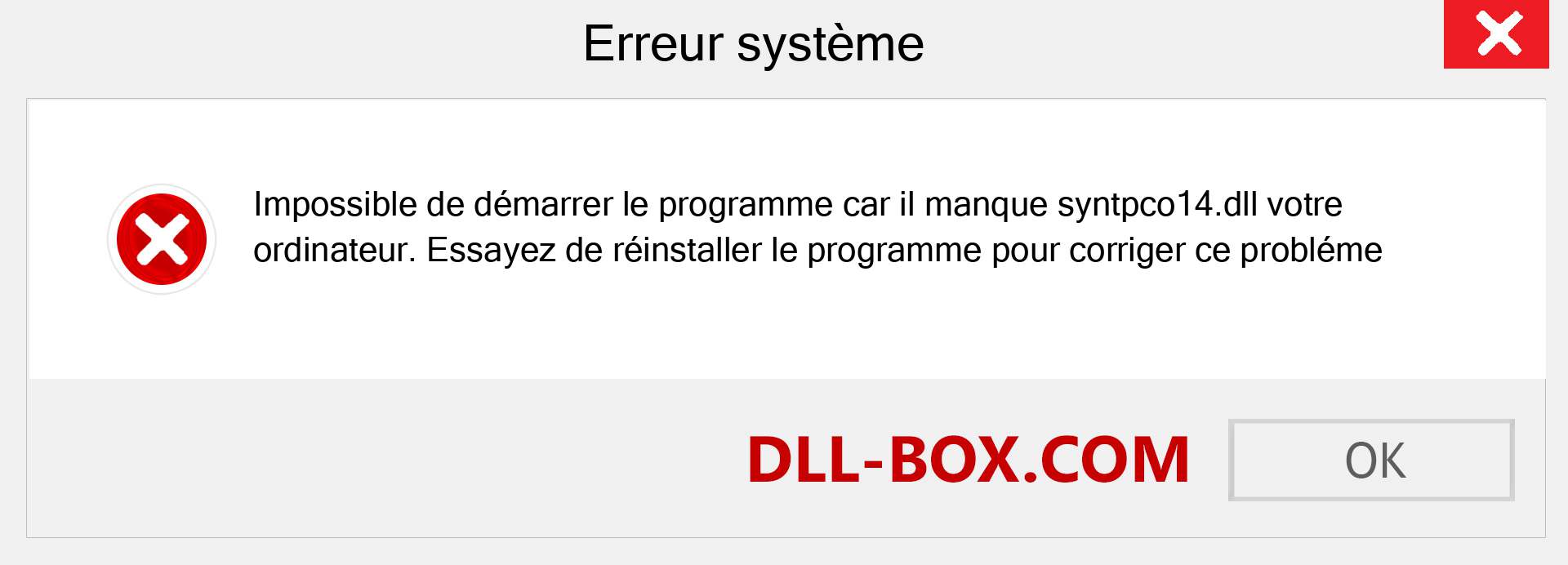 Le fichier syntpco14.dll est manquant ?. Télécharger pour Windows 7, 8, 10 - Correction de l'erreur manquante syntpco14 dll sur Windows, photos, images